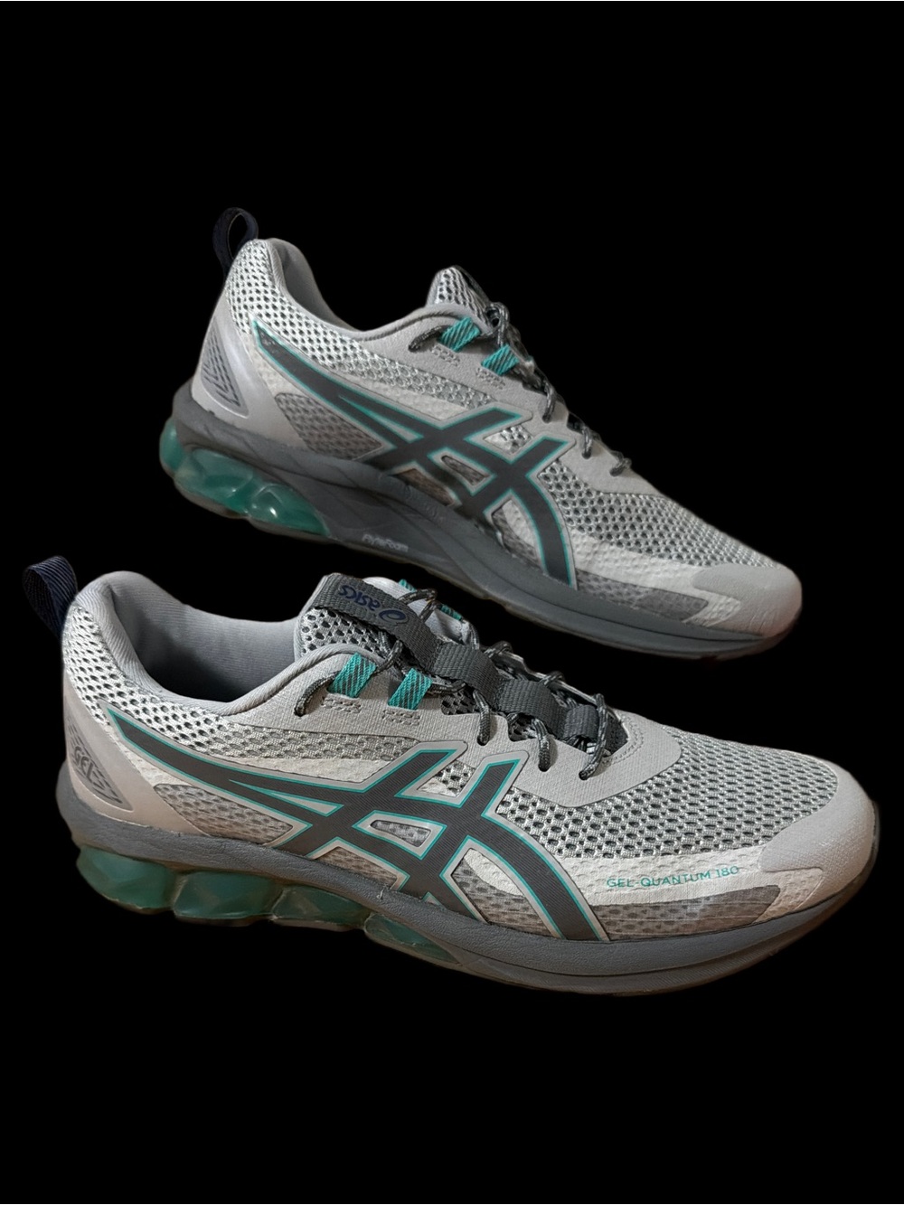 ASICS GEL-Quantum 180 VII Glacier Grey Waterfall Athletic Shoes Men’s size 10.5